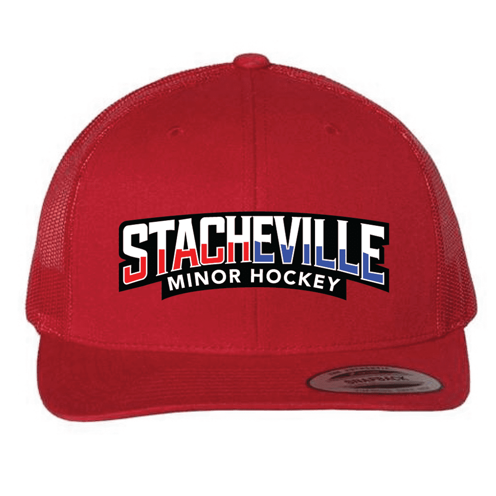 6606 Yupoong Adult Retro Trucker Cap - Red