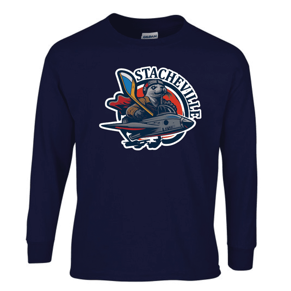 G240 Gildan Ultra Cotton Long Sleeve T-Shirt - Navy